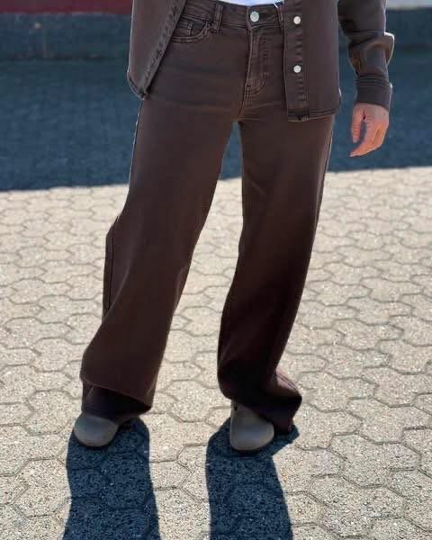 PCSILKE Jeans - Hot Fudge